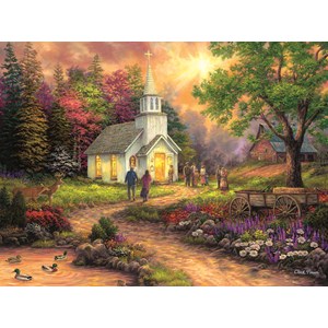 SunsOut (33706) - Chuck Pinson: "Country Church" - 1000 piezas