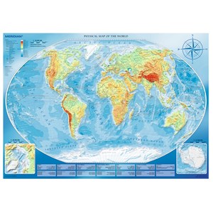 Trefl (45007) - "Physical Map of the World" - 4000 piezas