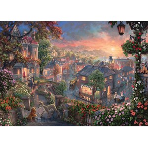 Schmidt Spiele (59490) - Thomas Kinkade: "Disney Lady and the Tramp" - 1000 piezas