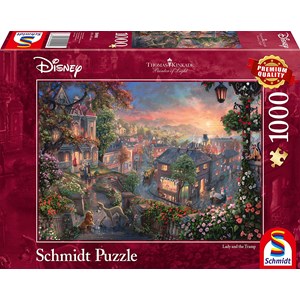 Schmidt Spiele (59490) - Thomas Kinkade: "Disney Lady and the Tramp" - 1000 piezas