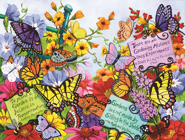 SunsOut (62908) - Nancy Wernersbach: "Butterfly Oasis" - 500 piezas