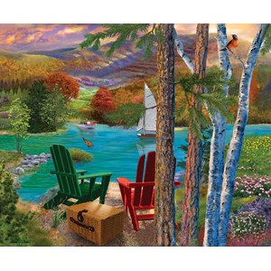 SunsOut (31514) - Bigelow Illustrations: "Lakeside View" - 1000 piezas