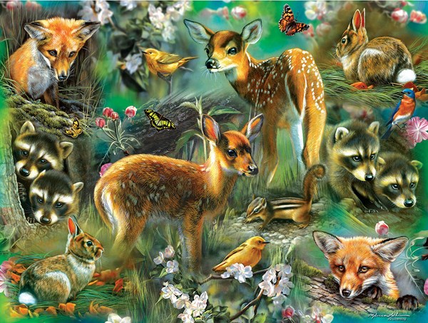 SunsOut (68022) - Rebecca Latham: "Forest Critters" - 500 piezas
