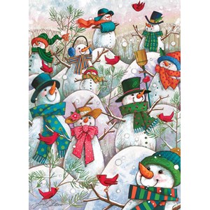 Cobble Hill (85081) - Janet Stever: "Hill of a Lot of Snowmen" - 500 piezas
