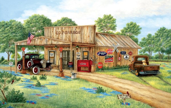 SunsOut (58213) - Kay Lamb Shannon: "Ed's Garage" - 550 piezas
