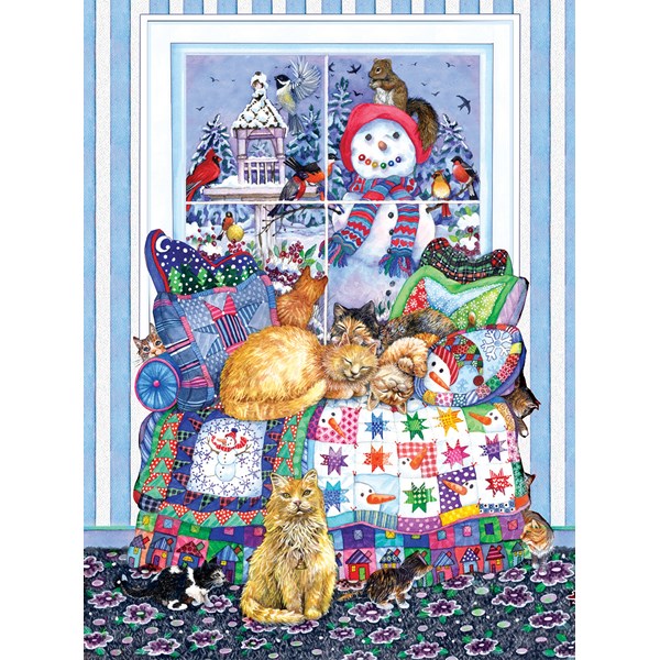SunsOut (20206) - Wendy Edelson: "Winter Quilt" - 500 piezas