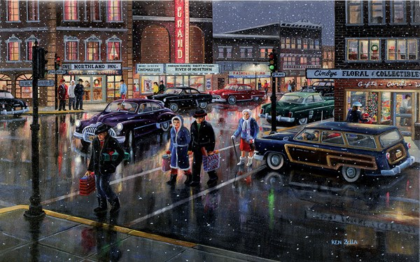 SunsOut (39302) - Ken Zylla: "Christmas Crosswalk" - 550 piezas