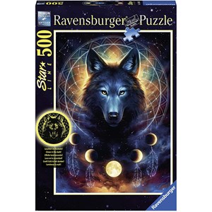 Ravensburger (13970) - "Glowing Wolf" - 500 piezas