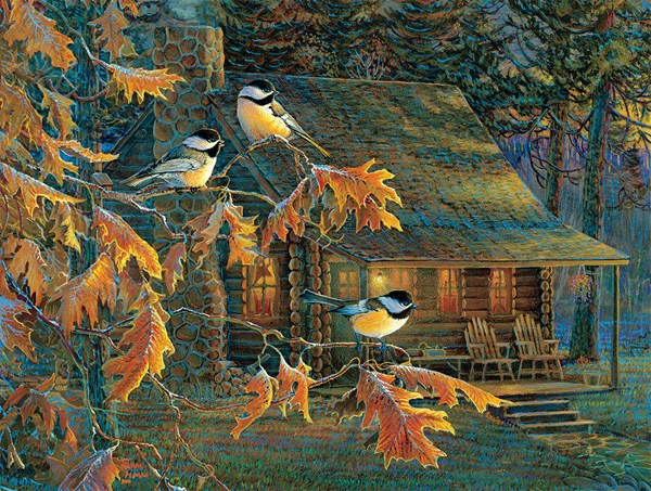 SunsOut (29034) - Sam Timm: "Cabin Chickadees" - 500 piezas