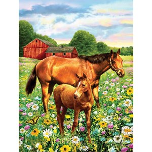 SunsOut (37174) - Greg Giordano: "Mare and Foal" - 500 piezas