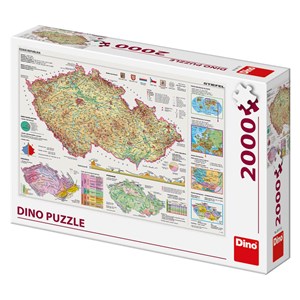 Dino (56117) - "Map of the Czech Republic" - 2000 piezas