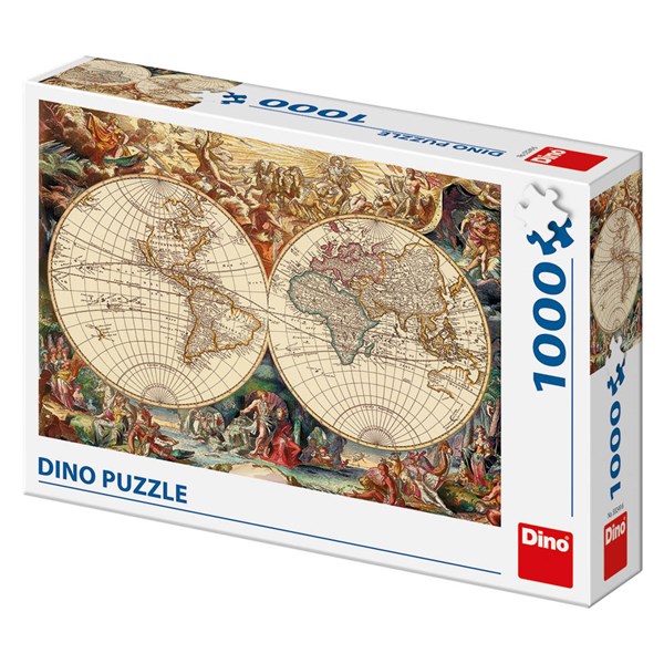 Dino (53249) - "Antique World Map" - 1000 piezas
