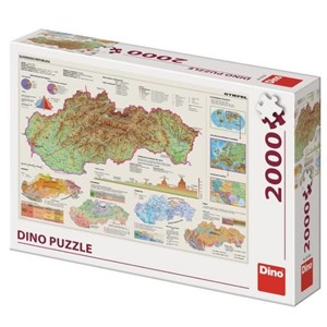 Dino (56120) - "Map of Slovakia" - 2000 piezas