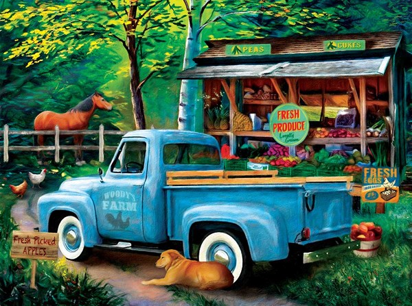 SunsOut (28863) - Tom Wood: "Woodys Farm Stand" - 1000 piezas