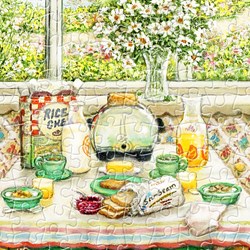 Pintoo (h2002) - Janet Kruskamp: "Breakfast Nook" - 1200 piezas