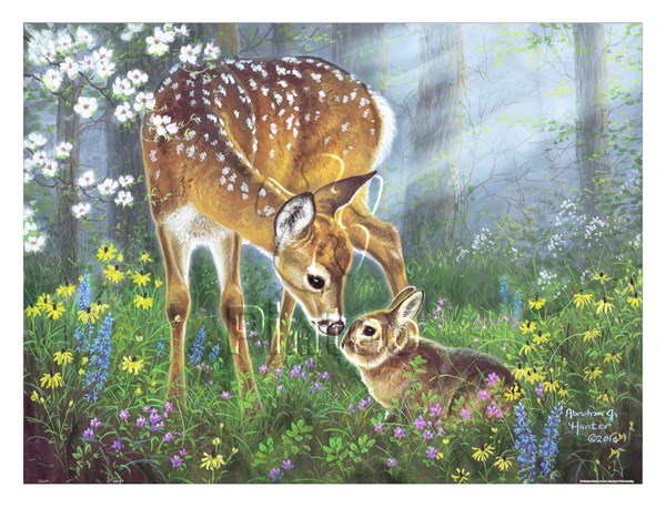 Pintoo (h2067) - Abraham Hunter: "Forest Friends" - 1200 piezas