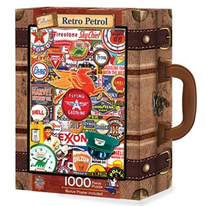 MasterPieces (71815) - "Puzzle in Suitcase, Retro Petrol" - 1000 piezas