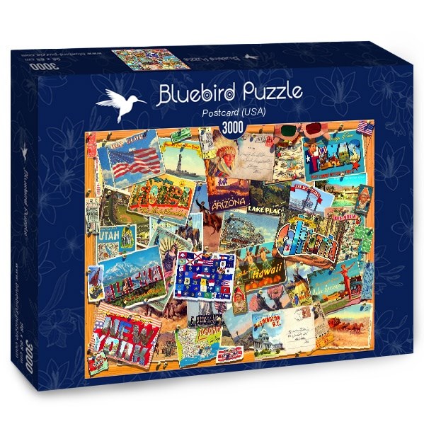 Bluebird Puzzle (70170) - Garry Walton: "Postcard (USA)" - 3000 piezas