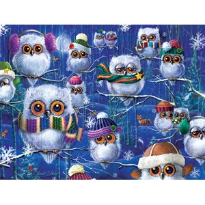 SunsOut (63419) - Janet Stever: "Night Owls with Hats" - 500 piezas