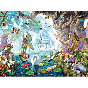 SunsOut (68020) - Adrian Chesterman: "Fairies at the Falls" - 1000 piezas
