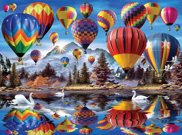 SunsOut (54936) - Howard Robinson: "Hot Air Balloons" - 1000 piezas