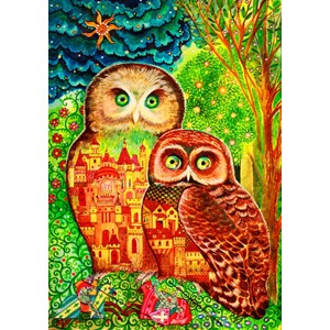 Bluebird Puzzle (70414) - Oxana Zaika: "Owls" - 1000 piezas