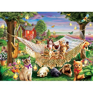 SunsOut (51830) - "Kittens Puppies and Butterflies" - 500 piezas