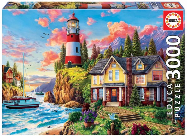 Educa (18507) - "Lighthouse Near The Ocean" - 3000 piezas