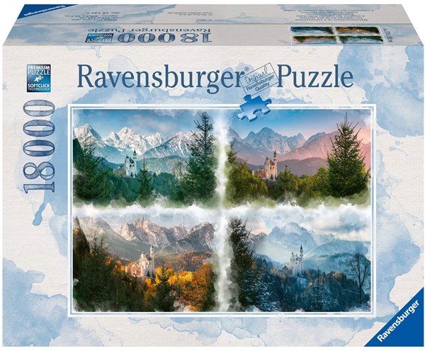 Ravensburger (16137) - "Fairy Castle in 4 Seasons (Neuschwanstein)" - 18000 piezas