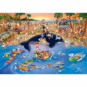D-Toys (70876) - "Trafic Jam at the Beach" - 1000 piezas
