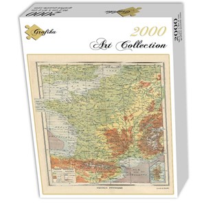 Grafika (01225) - "Map of France, Larousse, 1925" - 2000 piezas