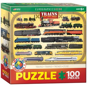 Eurographics (6100-0090) - "Trains" - 100 piezas