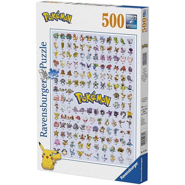 Ravensburger (14781) - "Pokémon, Pokédex First Generation" - 500 piezas