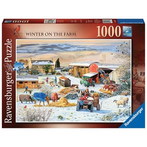 Ravensburger (16478) - "Winter on the Farm" - 1000 piezas