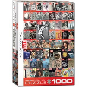Eurographics (6000-0819) - "Vintage Cover Collage - LIFE Magazine" - 1000 piezas