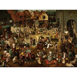 Grafika (00700) - Pieter Brueghel the Elder: "The Fight Between Carnival and Lent, 1559" - 2000 piezas