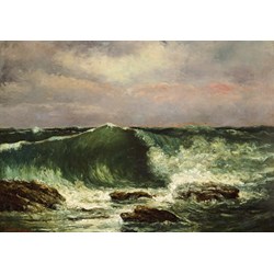 Grafika (01157) - Gustave Courbet: "Waves, 1870" - 1000 piezas