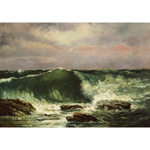 Grafika (01157) - Gustave Courbet: "Waves, 1870" - 1000 piezas