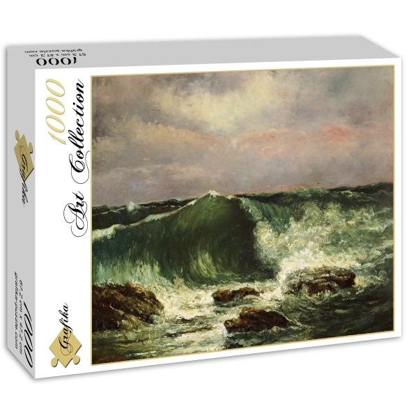 Grafika (01157) - Gustave Courbet: "Waves, 1870" - 1000 piezas