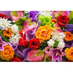 Grafika (01134) - "Artificial Bunch of Flowers" - 1000 piezas