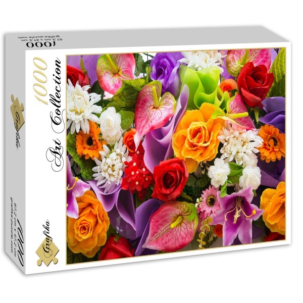 Grafika (01134) - "Artificial Bunch of Flowers" - 1000 piezas