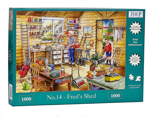 The House of Puzzles (4500) - "Find the Differences No.14, Fred's Shed" - 1000 piezas