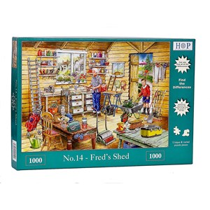 The House of Puzzles (4500) - "Find the Differences No.14, Fred's Shed" - 1000 piezas