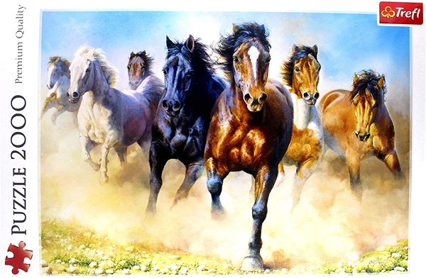 Trefl (27098) - "Galloping Herd of Horses" - 2000 piezas