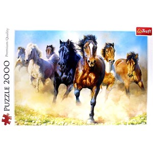 Trefl (27098) - "Galloping Herd of Horses" - 2000 piezas