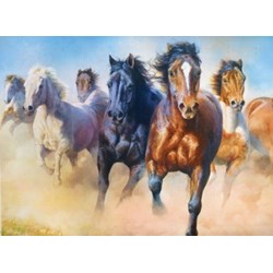 Trefl (27098) - "Galloping Herd of Horses" - 2000 piezas