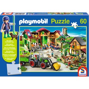 Schmidt Spiele (56040) - "Playmobil On the Farm" - 60 piezas