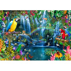 Bluebird Puzzle (70030) - Alixandra Mullins: "Parrot Tropics" - 3000 piezas