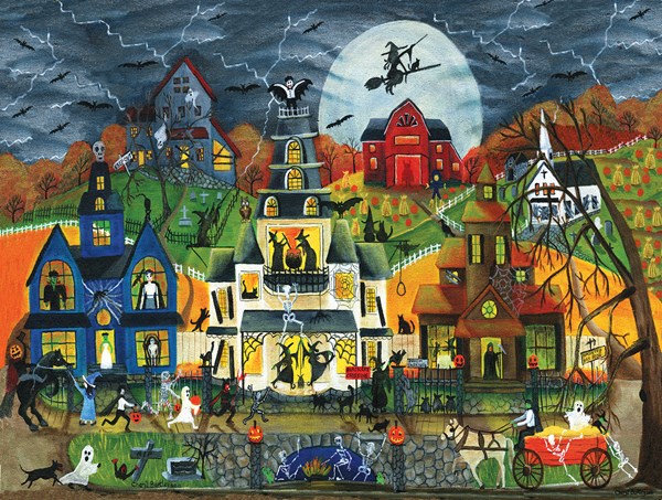 SunsOut (54758) - Cheryl Bartley: "Spooky Street" - 300 piezas