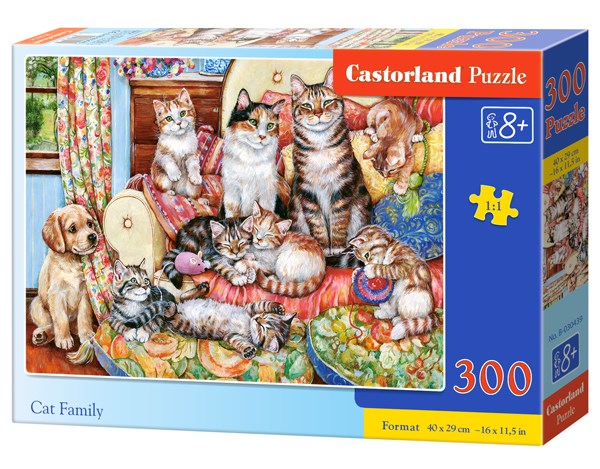 Castorland (B-030439) - "Cat Family" - 300 piezas